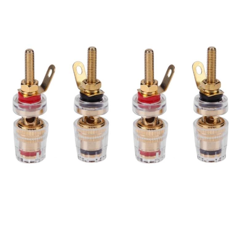 2-20Pcs Brass Crystal Binding Post for Thread Audio Speaker Amplifier Banana Plug 4mm Jack Terminals Connector Easy installat