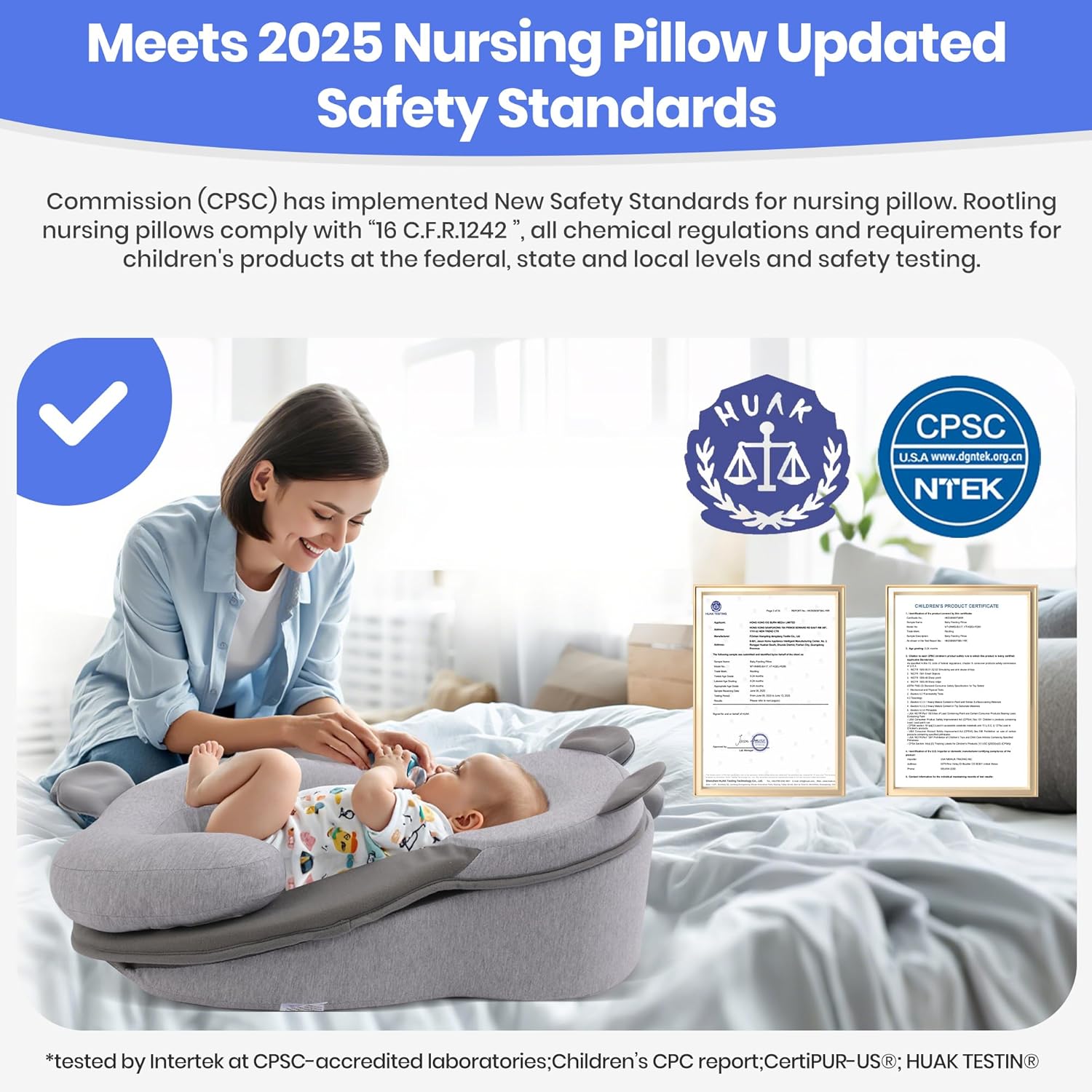 Baby Feeding Pillow, Anti Overflow Feeding Pillow for Reducing Spit-Up, Safety Nursing Pillow, Baby Lounger Reflux Wedge Breastfeeding, Removable top