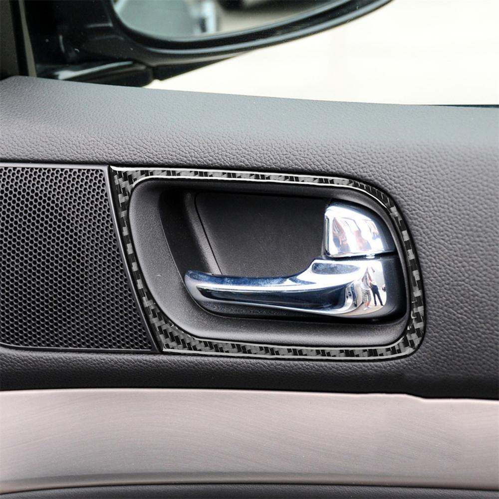 Real Carbon Fiber Car Interior Door Handle Cover Trim For Infiniti G37 2007-2013