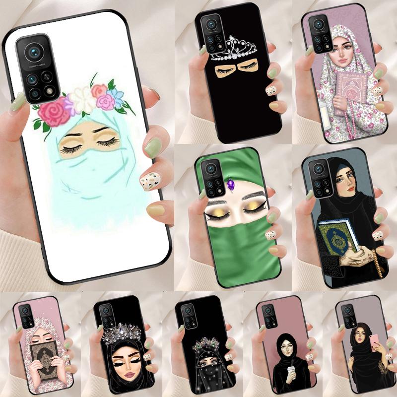 Muslim Islamic Gril Eyes Hijab Cover For Xiaomi 11T 12T 13T 14T Pro 13 14 15 Ultra POCO X7 Pro X3 X5 X6 F5 F6 M6 Pro Case