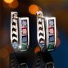 Cute Female Rainbow Crystal Zircon Stone Hoop Earrings For Women Silver Gold Color Wedding