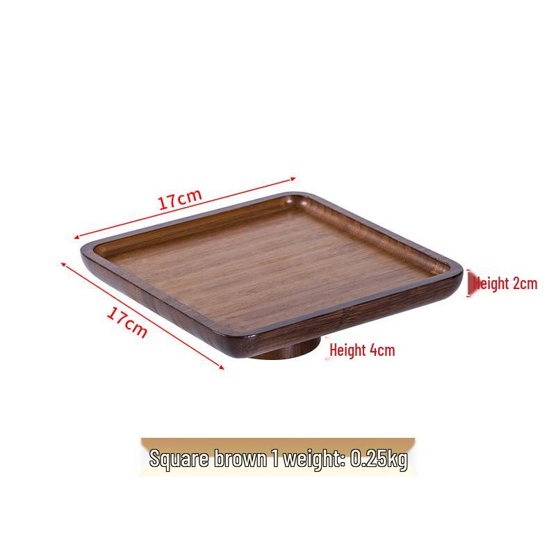 Minimalist Bamboo High-Foot Serving Tray