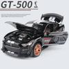 1/24 Ford Mustang Shelby GT500 Sportwagenmodell aus Legierung, Druckguss-Metallspielzeugautomodell, hochsimulierter Ton und Licht, Kindergeschenk