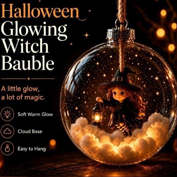 Dropshipping HQ New Halloween Glowing Transparent Sphere Decoration 8cm Cartoon Plastic Hot-Selling Christmas Ball Novelty Gifts