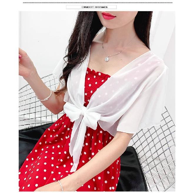 Summer Short Plus Size Chiffon Cardigan Top With Slip Skirt Top Small Coat