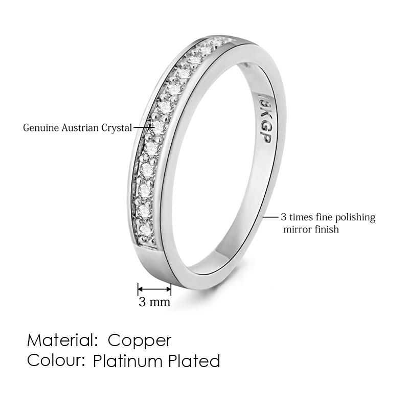 ZHOUYANG Ring For Women Simple Style Thin Rings Micro-inserts Cubic Zirconia Austrian crystal Fashion Jewelry R421 R062 5.5
