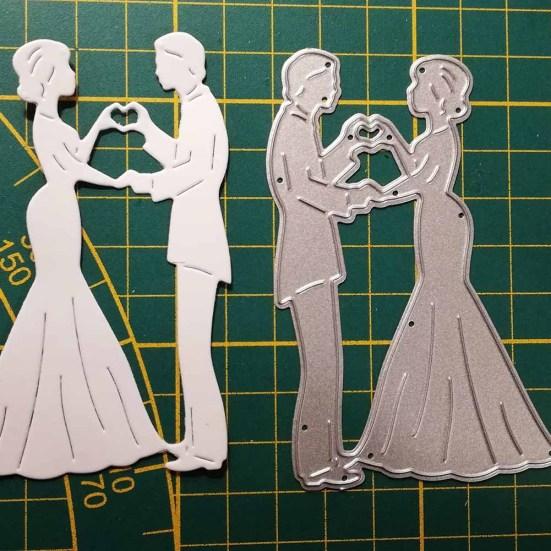 Bride Groom Metal Cutting Dies DIY Scrapbooking Invitation Paper Cards Stencil