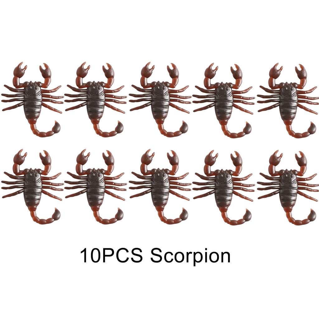 10PCS/Set Halloween Style Insect Simulated Cockroach Spider Centipede Scorpion Bugs DIY Carnival Pranks Scary Souvenirs Gift ZYF