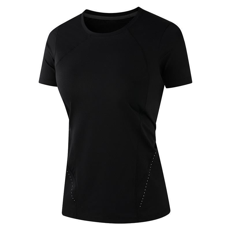 Women's Quick-Dry Round Neck Short Sleeve Ice Silk Yoga T-Shirt