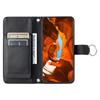 For iPhone 13 Pro Max Crossbody Leather Case Ring Buckle Wallet Stand Rhombus Mobile Cover