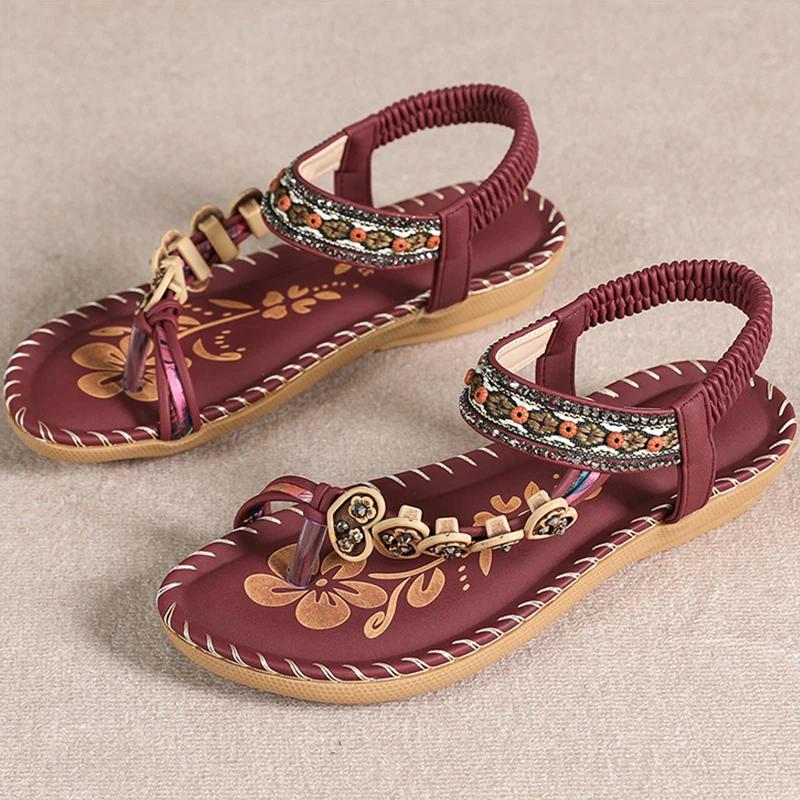 Fashion Women's Sandals Bohemia Style Sandals Summer New Shoes for Woman Flip Flops Beach Summer Shoes Women Low Heels Footwear