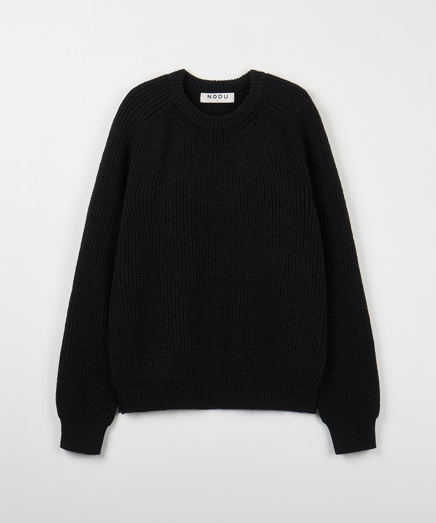 NODU Saddle Hazzi Essential Raglan Knit [Black]