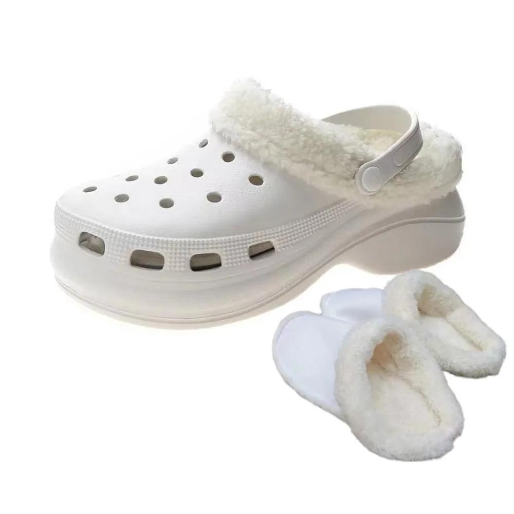Crocs detachable fur lining, kids compatible