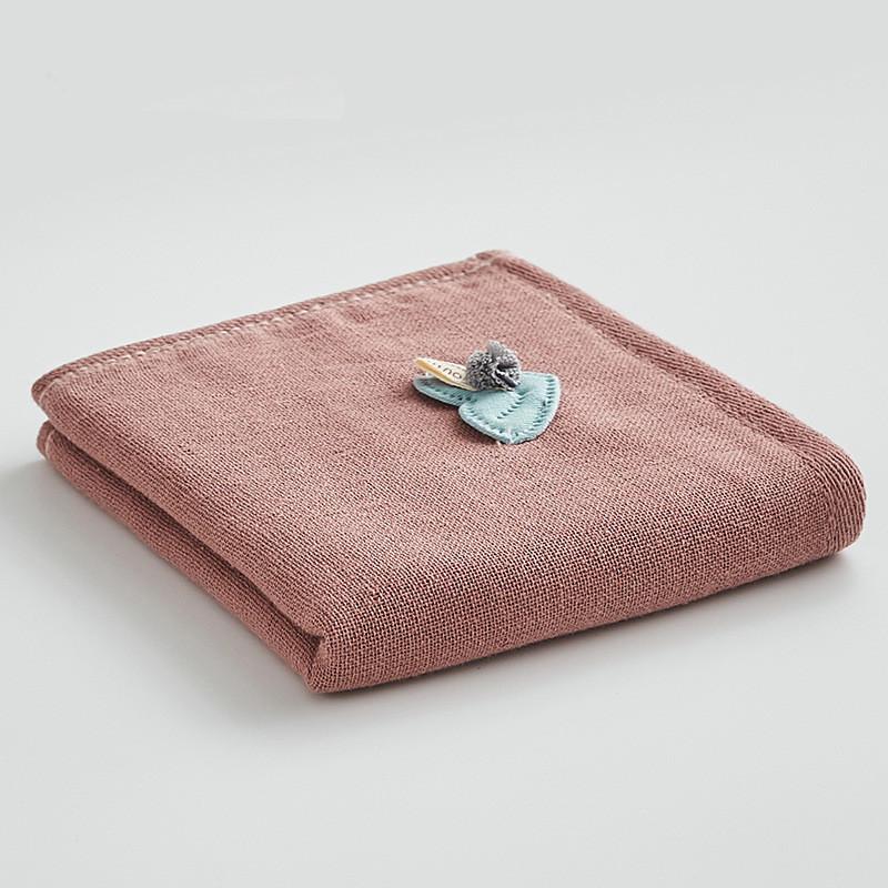 

1 шт. 25x25 см квадратное маленькое хлопковое марлевое 3D сердце аппликация вышивка детское полотенце для рук и лица свадебный подарок 25x25cm коричневый