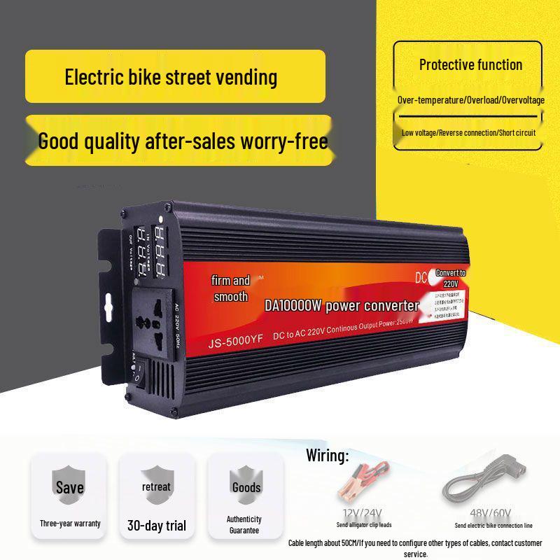 High-Power Vehicle-Mounted Inverter: 12V/48V/60V to 220V Converter for Tricycles