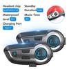 Music Interphone Bluetooth 5.3 Motorcycle Helmet Intercom Headset Waterproof 500m Intercomunicador Speaker Earphone