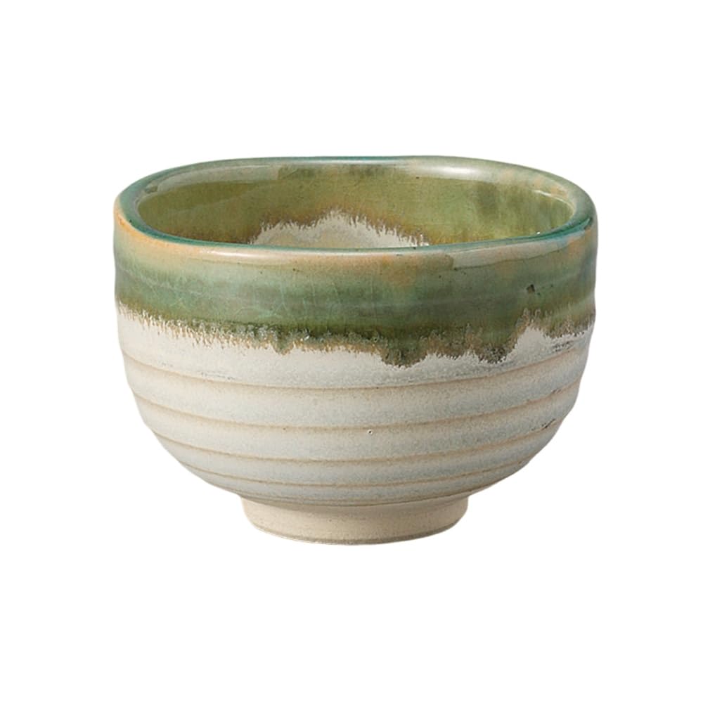 

Ippuku x Matcha Cafe Мино Сделано в Японии Але-нет Чаша, Чайная чашка, 9.8 6.5см, 300мл, Волнообразная, Чаша, Чаша, Изделие,