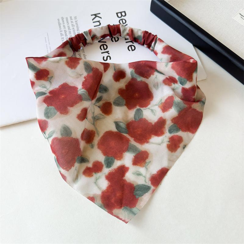 Assorted Floral Print Bandana Headband Elastic Back Hair Scarf Bohemian Style Headwrap Colorful Summer Hair Decor For Women