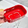 Creative Dopamine Soap Holder Drain Tray White&red Soap Box Dot Bow Soap Tray Home Decoration