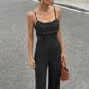 TIFICY Damenmode Casual Sommer Frühling Einfarbig Druck Ärmellose Hosenträger Hohe Taille Hose Overalls & Strampler