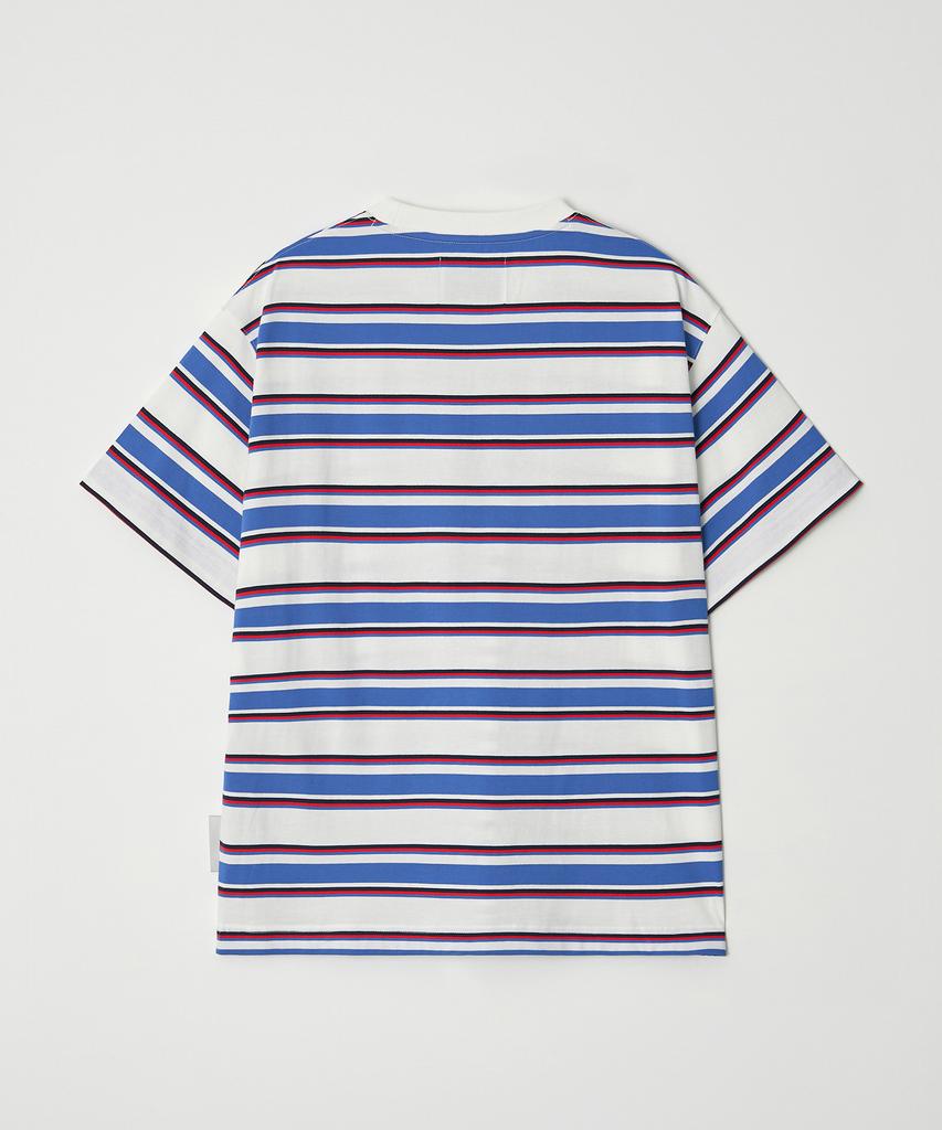 DTHIRTYONE Multi-Stripe Short Sleeve T-Shirt (Blue & Ivory)