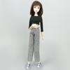 Sexy Shirts Short Crop Tops For Barbie Doll Clothes Long Sleeve Blouse Fashion Outfits For Barbie Accessories Kids Toys 1/6