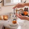 Soap Dispenser Bathroom Refillable Ceramic Pump Shampoo Bottle with Ghost Design 181ml Handwash Dispenser for Sink Shower Bath