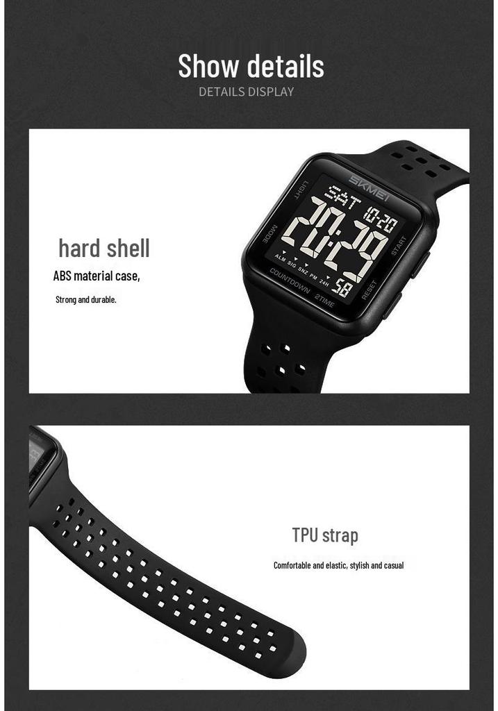 Shike Mei Multifunctional Men's Sport Watch - Waterproof, Luminous, with Breathable Strap