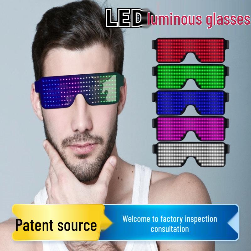 

Светодиодные светящиеся очки для вечеринок в форме сердца - Мигающие диско-очки для дня рождения Red