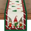 Christmas Table Runner Santa Tree Print 2026 New Year Party Festive Dining Table Decor Xmas Tablecloth