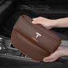 Leather Car Seat Gap Organizer Crevice Side Storage Box Filler Side Storage Pocket for Tesla Model 3 Model S X Y Style Roadster