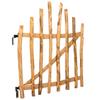 Bogen-Gartentor 100 x 120 cm Druckimprägniertes Haselholz Braun