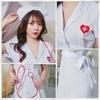 Clearstone GLOWHOLIC Cosplay Halloween Open Collar Nurse M White Women's