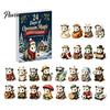 Unique Gift Box Set 24 Days Christmas Advent Calendar with 2D Flat Acrylic Possum Pendants, Holiday Ritual Toys Festive Countdown for Tree Decoration