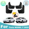 For Tesla MODEL Y 2025 TPE Soft Rubber Automotive Mudguard Waterproof Prevent Mud Splashing Car Mud Flaps 4pcs Accessories