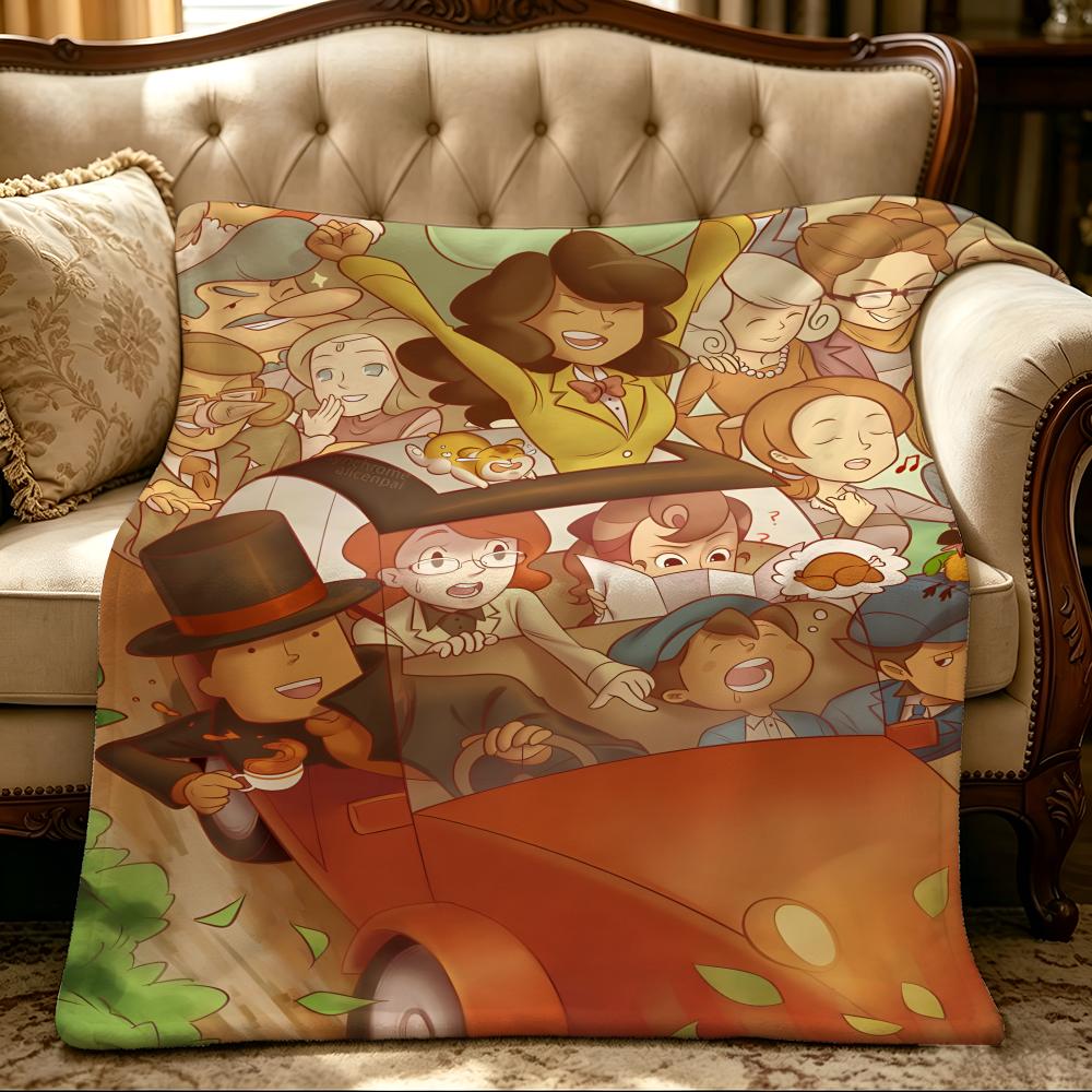 game P-Professor Layton-n Throw Thick Comfort Flannel Quilt, Multi-scene Use Indoor Outdoor Daily Nap