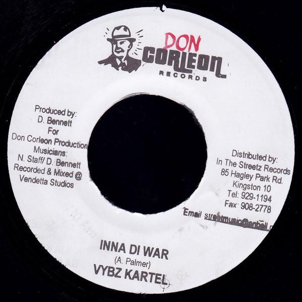 

7-дюймовая пластинка VYBZ KARTEL - Inna Di War NONE Don Corleon Rec 2005 Ямайка Регги, Ска и Даб Б/У