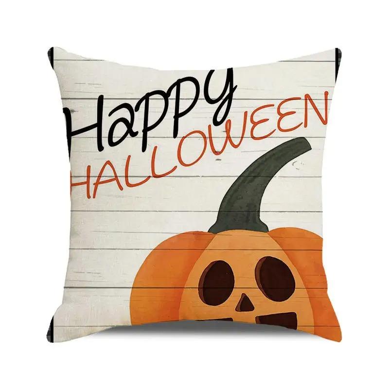 Halloween Holiday Party Decorations Pumpkin Cat Ghost Face Pillowcase Suitable for Home Living Room Sofa Room Decoration