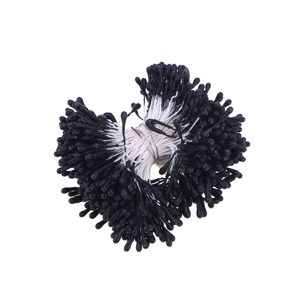 400Pcs Artificial Pearl Floral Stamens Double-Ended Vivid Realistic Stamens for Flower Making Craft Projects Decorations
