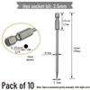 Hex Bit Set for Drills: Super Hard S2 Industrial Extended Screwdriver and Wrench Bits