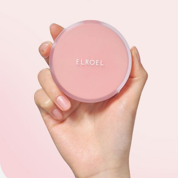 ELROEL Strawberry Milk Tone-up Sun Cushion 25g SPF50+ PA++++ / Vegan, Moisturizing, Korean Cosmetics, Kbeauty