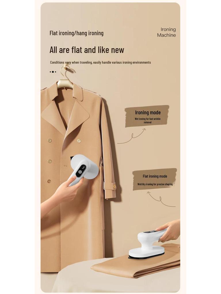 Compact Wireless Rechargeable Iron - Portable, Low Power, No Damage To Clothes, Ideal for Students