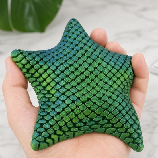 3D Printed Starfish Fidget Toy, Compact Palm-Sized Stress Relief Squishy Puzzle Toy, Flexible Durable Handheld Desk Decor Gift for Kids Adults