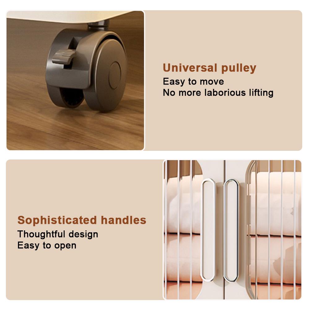 2-Layer Multifunction Storage Cabinet Anti-Slip Flexible Sundries Cabinet Home Storage Organizer for Books Clothes Small Gadgets