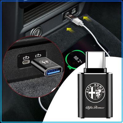 Car Usb Type C Cable Converter Charging Adapter Car Accessories For Alfa Romeo 147 159 156 Giulietta Giulia Mito Spider Alpha Nheadrest
