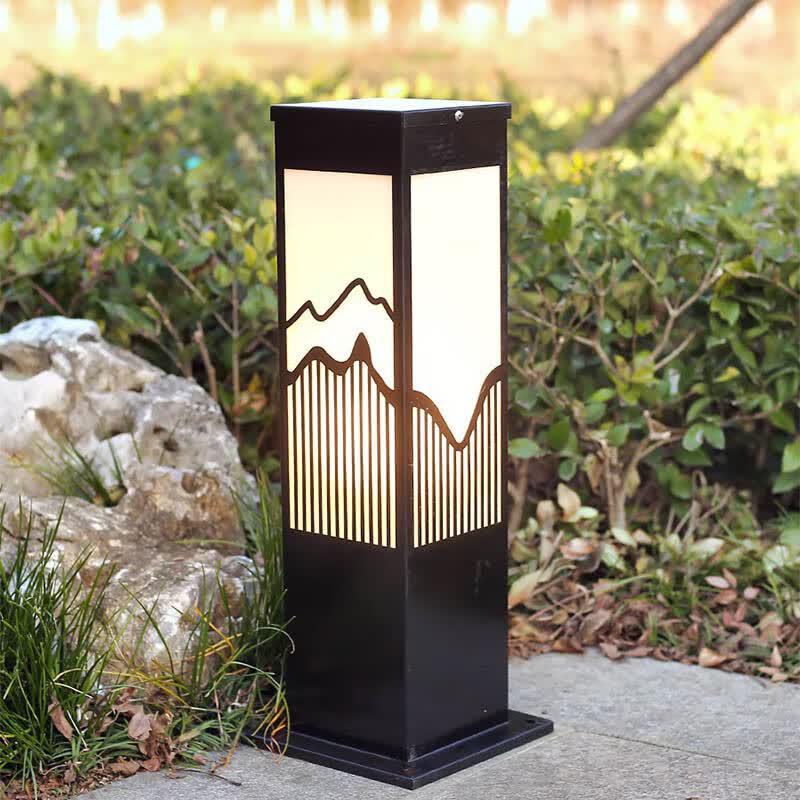 LUSHUFENG Vintage Chinese Outdoor Waterproof LED Landscape Lamp