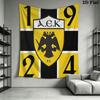 AEK Athens F.C logo Wall Hanging Printed Fabric Blanket Decorative Tapestries for Bedroom Living Room Home Decor