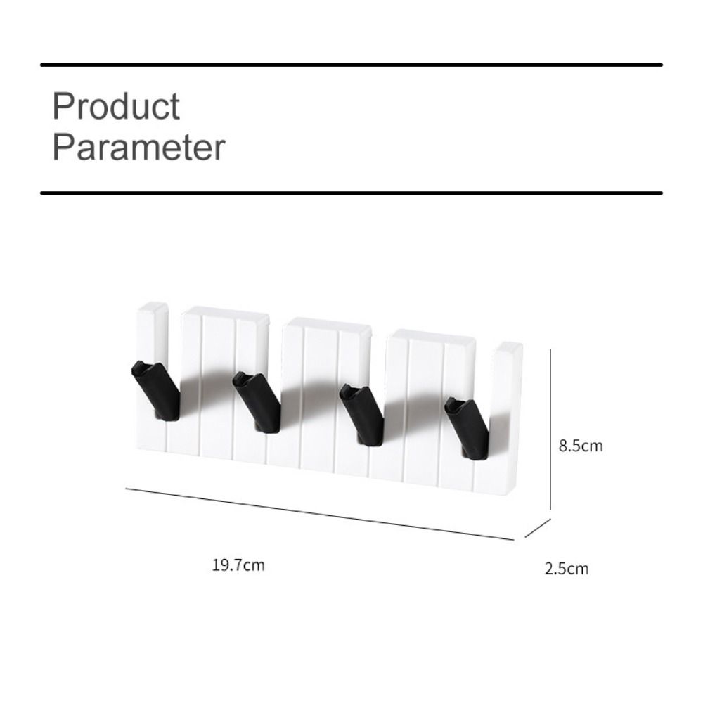Four-grid Wall Mounted Hanger Punch Free Sundries Storage Hooks  for Hair Accessories