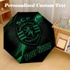 8 Rib Auto Folding Umbrella Sporting CP Print Custom Name Text Portable Rain Gear