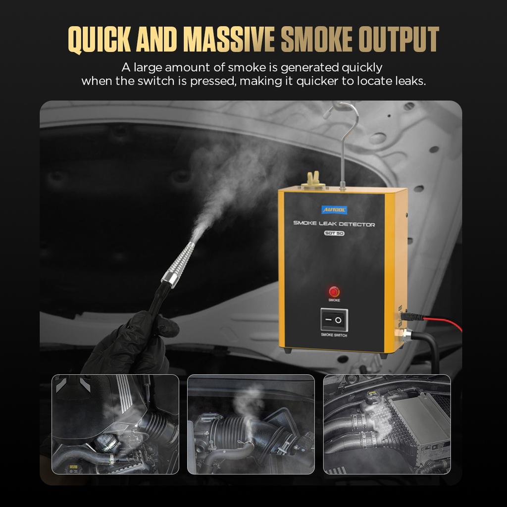 AUTOOL Sdt50 Evap System Automotive Inspection Vacuum Generator Test Machine Car Smoke Detector for Leak Detection